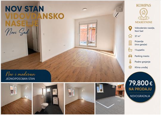 Stanovi na prodaju Novi Sad – nov jednoiposoban st
