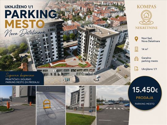 Uknizeno 1/1 Parking Mesto u Branka Bajica 14 m², 