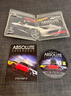 Absolute SuperCars / Sony Playstation 3 PS3 disk