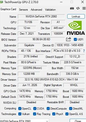 GPU 2060 12gb