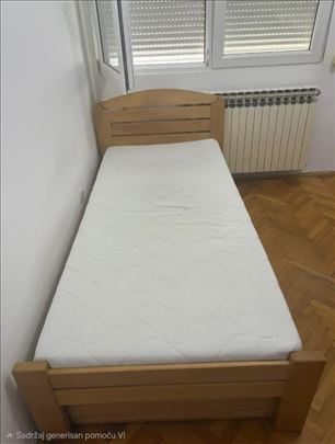 Krevet dimenzija 100 x 205 sa dušecima