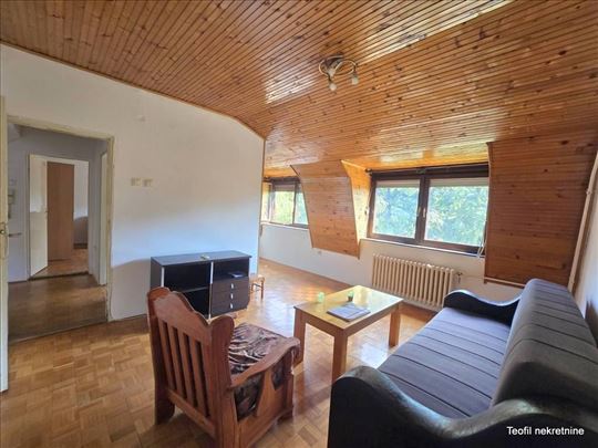 Kod Beocentra 48 dvosoban, pogled na zelenilo