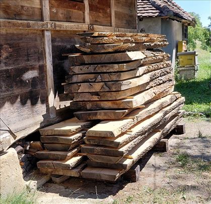 Jasen i brest masivne daske, 80мм сушени јасен