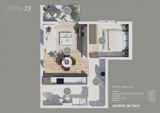 Loznica, Stan, 1.0, 39m2
