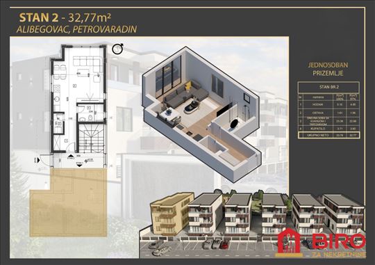Stan,Novi Sad,Alibegovac,kv: 33.00, ID: 1013935