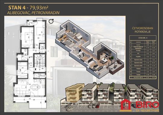 Stan,Novi Sad,Alibegovac,kv: 80.00, ID: 1013937
