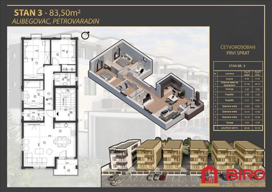 Stan,Novi Sad,Alibegovac,kv: 84.00, ID: 1013940