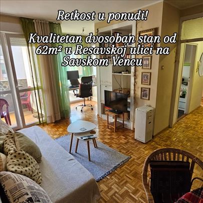 Dvosoban Resavska 60m²