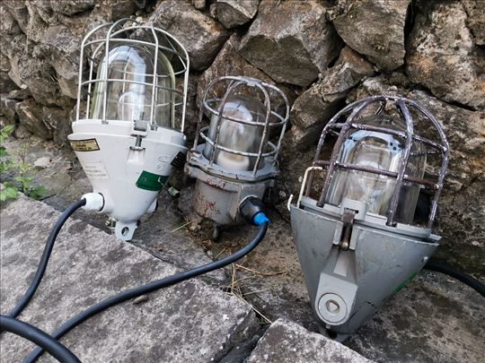 3 industrijske lampe retro