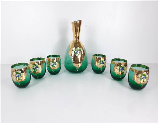 Murano Tre Fuochi set za vino potpisano Salvadori