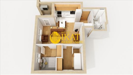 Cvetanova ćuprija 44,78m2 dvosoban stan, novogradn