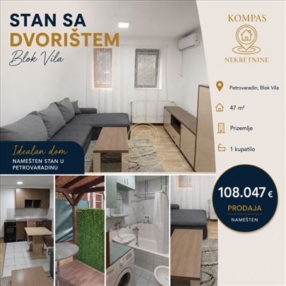 Petrovaradin, Blok Vila – 1.5 soban stan, 47 m², p