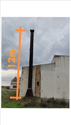Čelični dimnjak fi600mm x 12m