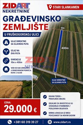 Građevinski plac preko puta hladnjače