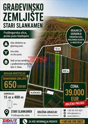 Građevinsko zemljište na putu za Krčedin