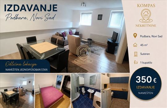 Polusuteren stan 45 m², Podbara, Novi Sad