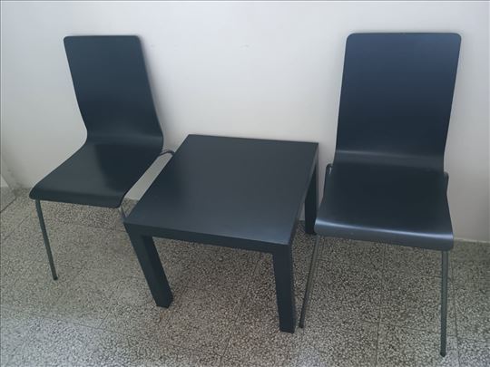 Ikea LACK klupski stočić i MARTIN stolice
