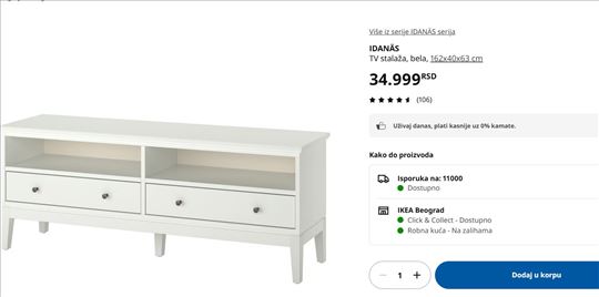 Bela TV komoda u odličnom stanju