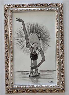 Balerina - tehnika akvarel. Prelepo!
