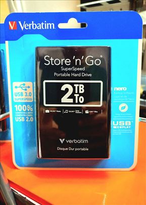 Eksterni Hard Disk 2TB Verbatim HDD za PS4 PS5