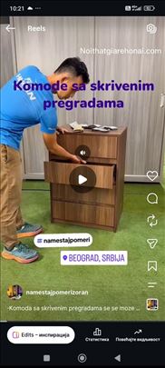 Komoda sa skrivenim pregradama