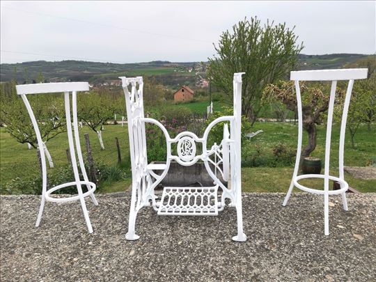 Gvožđe kovano set stolice i sto