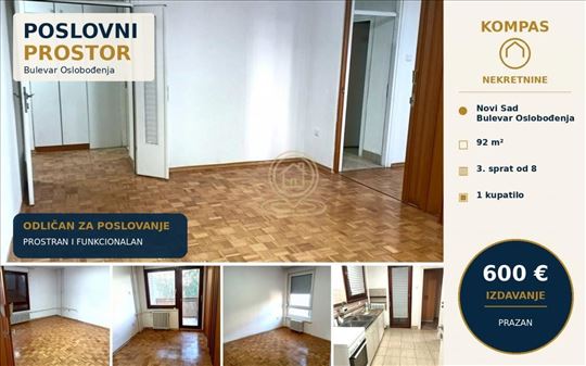Trosoban stan 92 m², Bulevar Oslobođenja, Novi Sad
