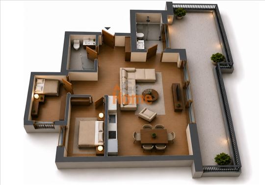 Novogradnja, trosoban stan, 84m2