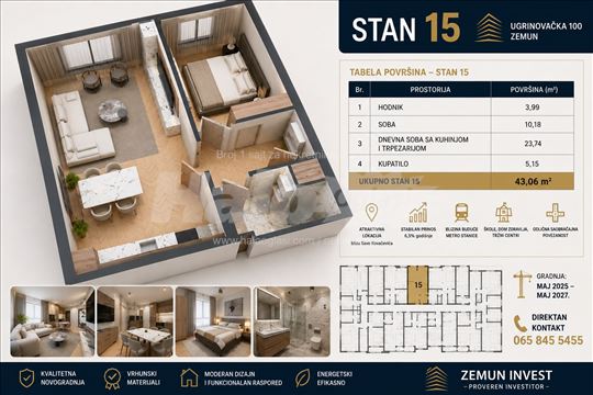 Direktna prodaja stana Zemun