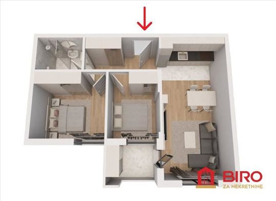 Stan,Novi Sad,Sremska Kamenica,kv: 56.00, ID: 1013