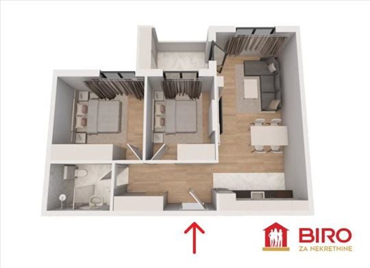 Stan,Novi Sad,Sremska Kamenica,kv: 57.00, ID: 1013
