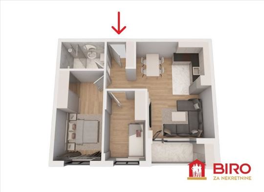 Stan,Novi Sad,Sremska Kamenica,kv: 58.00, ID: 1013