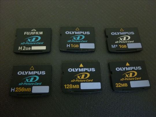 xD memorijske kartice 2Gb, 1GB, 256Mb i 32Mb