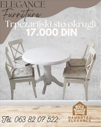 Trpezarijski stolovi (okrugli, pravougaoni)