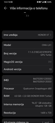 Honor X7, 4+2/128