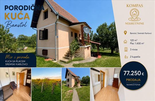 Kuća u centru Sremskih Karlovaca, 120 m², plac 160
