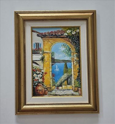 Ulje na platnu - Zlatni zraci mediterana