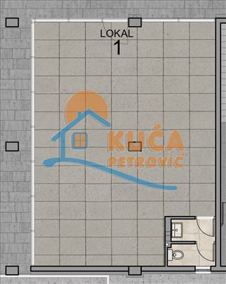 Lokal kod Vojne bolnice, 70m2, Novogradnja