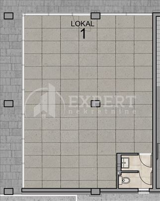 Lokal kod Vojne bolnice, 70m2, Novogradnja