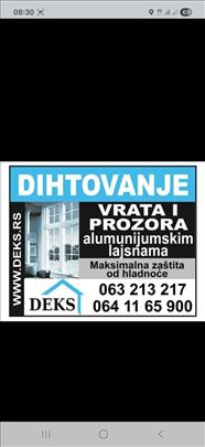 Dihtovanje drvene stolarije alu-lajsnama