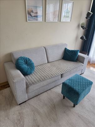 Dvosed sofa + tabure DARIJANA – moderan, povoljno