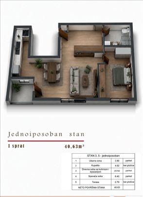 Zvezdara, Učiteljsko naselje - 41m2