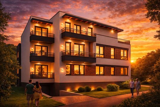Mozerova, novogradnja, garsonjera 27 + 5 m2 terasa