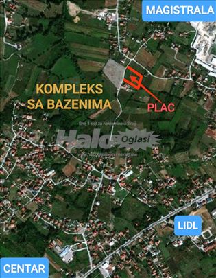 PERFEKTNA lokacija, plac na 1,8 km od centra
