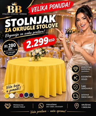 Prodajem stolnjake za okrugle stolove 