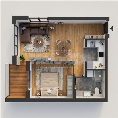 Dvosoban stan 45.61 m² – 5. sprat, IRIS Kragujevac