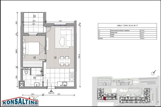 Stan, novogradnja,Nova Pazova,centar,š090-s77-L1