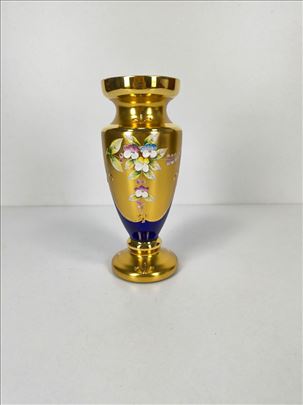 Vintage Ceska Bohemia 24K pozlata vaza