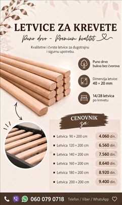 PREMIUM KVALITET LETVICA ZA KREVETE