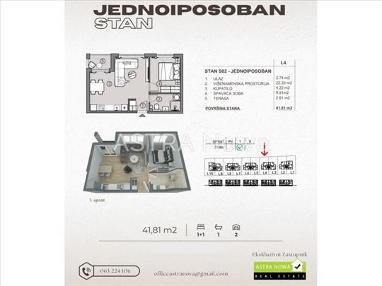 Stan u izgradnji-Kod Lidl-a, cena sa pdv-om
